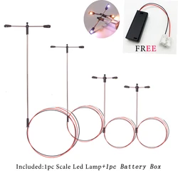 1szt 3V Led Miniature Lamp Street Light Model Plus 1PC Bezpłatny pojemnik na baterie 3v do oświetlenia kolejowego Scena dla Dioramy