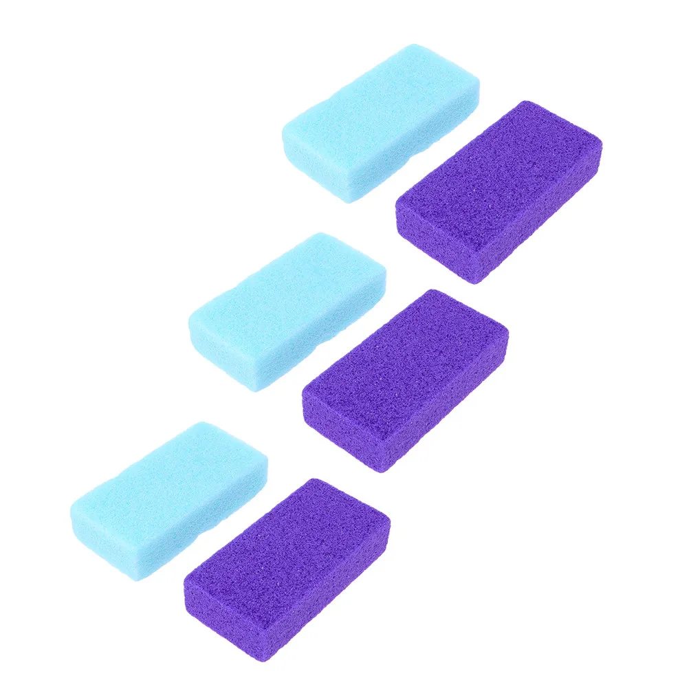 6Pcs PU Foot Exfoliating Tools Callus Remover for Dead Skin Removal Gentle Pedicure Rasping Stone Ergonomic Design Women Elderly