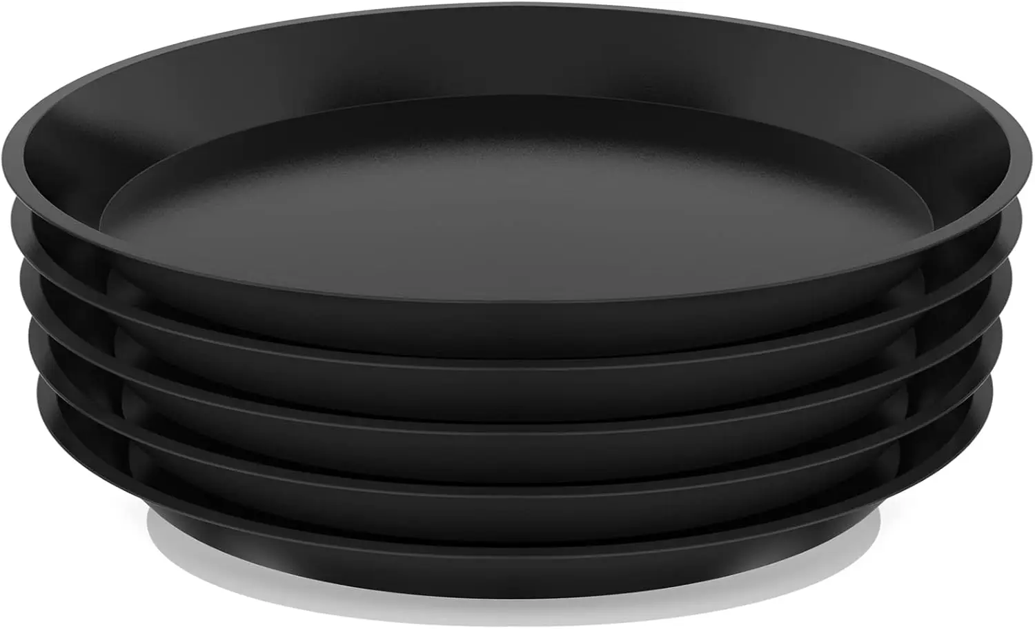 

5-Pack Heavy Duty Plant Saucers 14-22 Inch, Durable Plastic Drip Trays for Pots, Waterproof Indoor/Outdoor Use