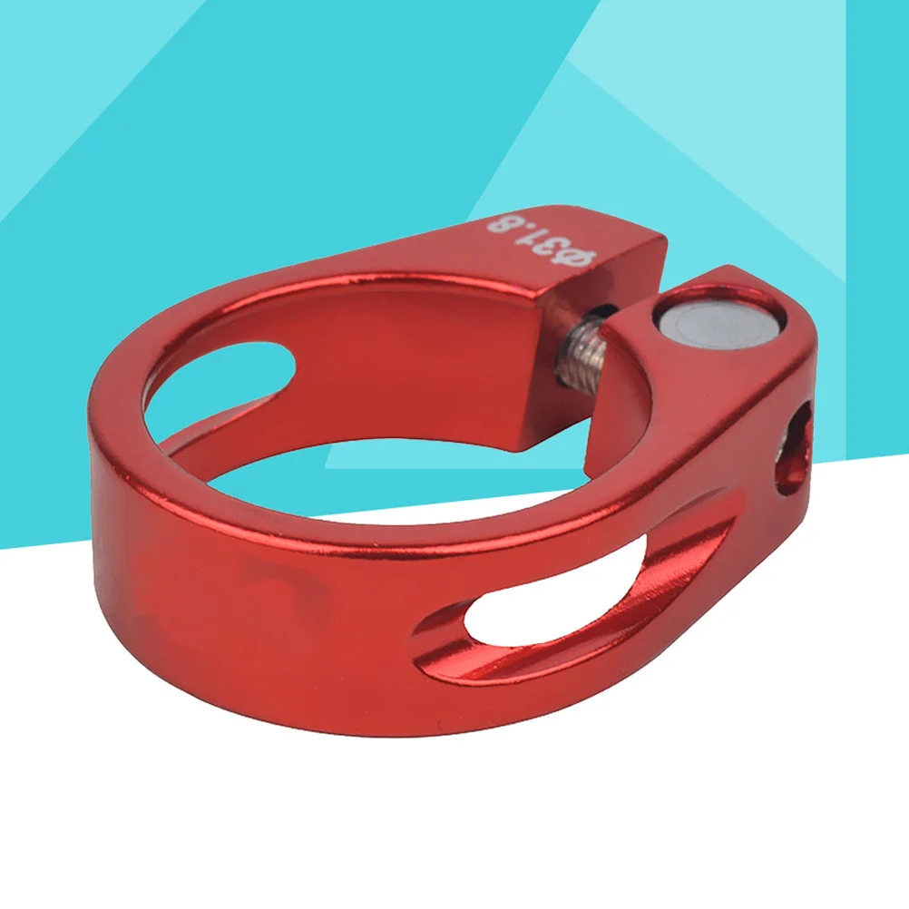 318mm Aluminum Bike Seatpost Clamp Electroplated Surface Anodized Finish Durable for Road Mountain Bicycle Seat Tube