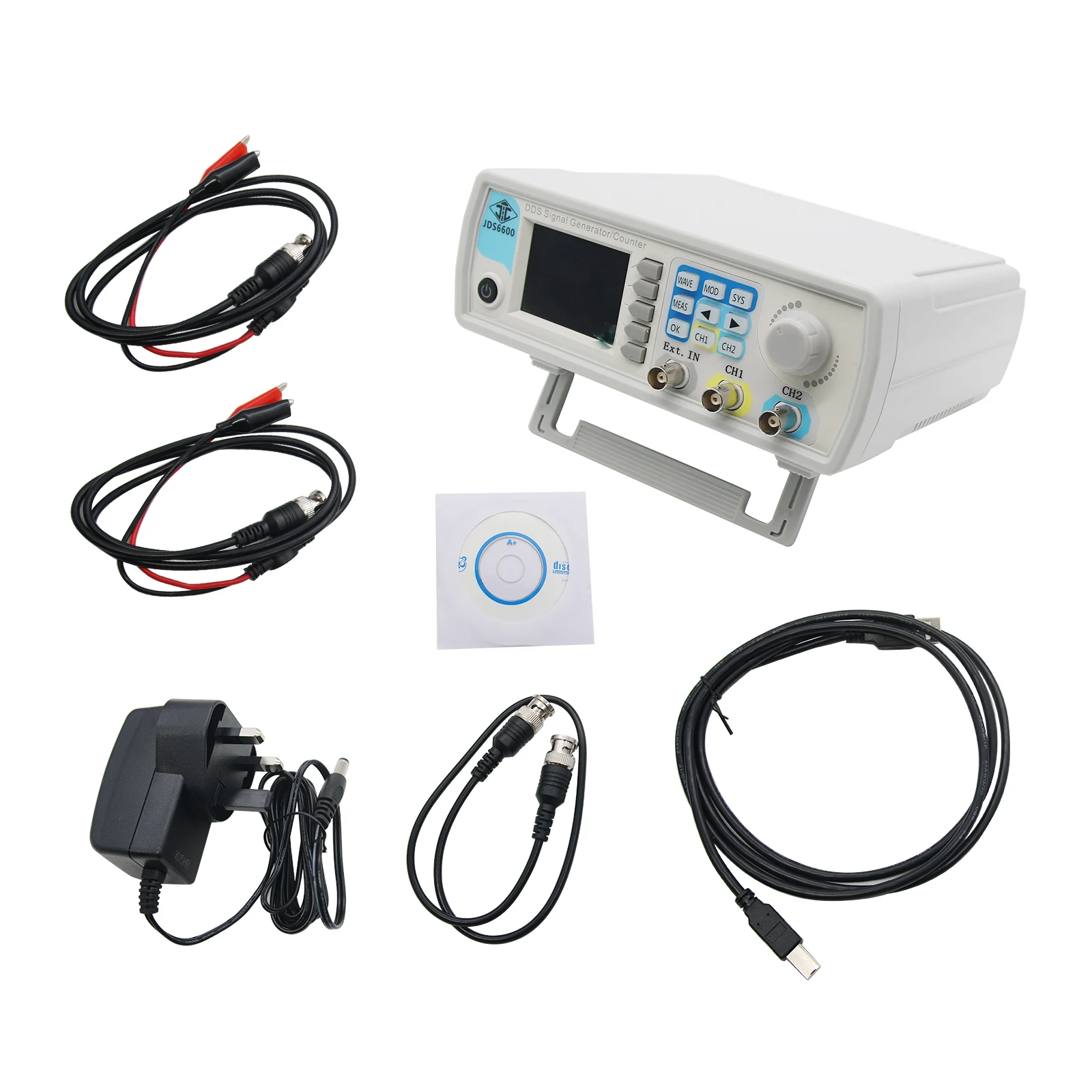 JDS6600 Digital Control DDS Signal Generator Function Arbitrary Waveform Pulse Signal Source Frequency Meter