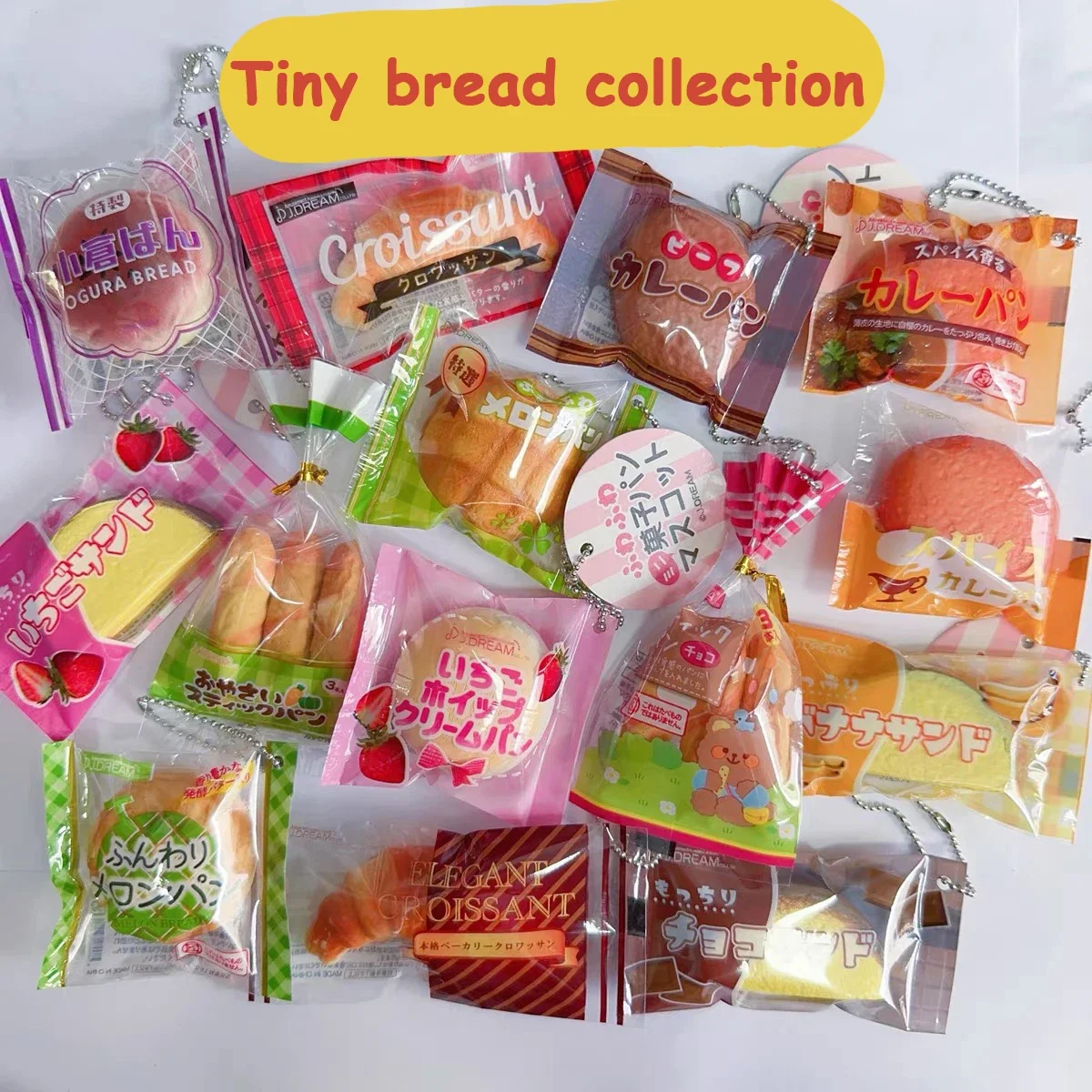 

Capsule Toy Squishy Food Squeeze Bread Dessert Simulation Delicate Food Toy Soft Bread Stress Release Keychain