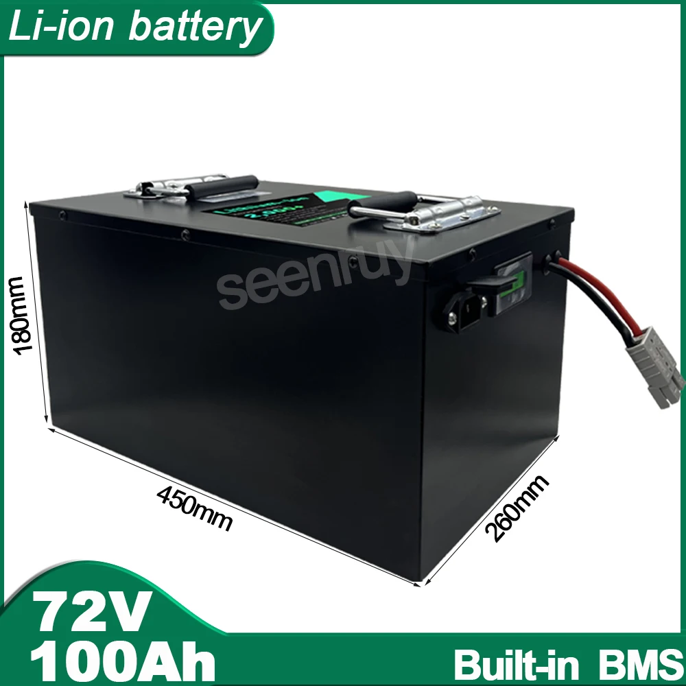 

72V 100Ah Li-ion With Charger 80A 100A 150A Lithium Polymer Battery Perfect For Electric Vehicle Tricycle Motorcycle Scooter