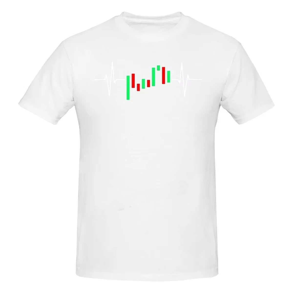 2026 New Funny Trader Heartbeat Pulse Stock Market Trading T Shirts Graphic Cotton Streetwear Short Sleeve Bi