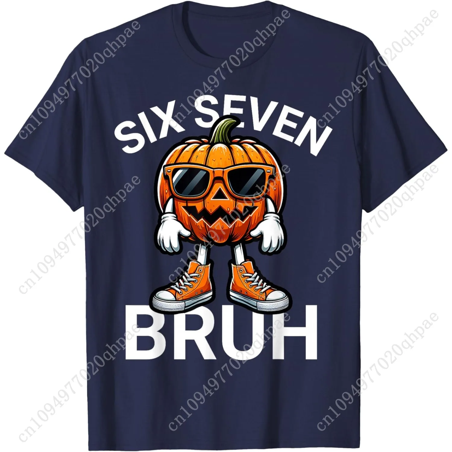 67 Halloween grappige zes zeven Meme Brainrot pompoen Kids Bruh T-shirt