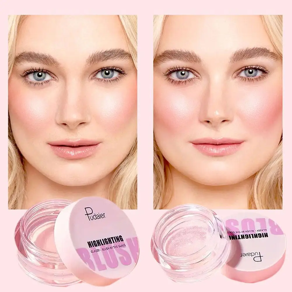 Facial Blush Cream Blusher Gel Cream Waterproof Eye Blush Mousse Women Face Sun Lasting Red Face Velvet Repair Shadow A3U6