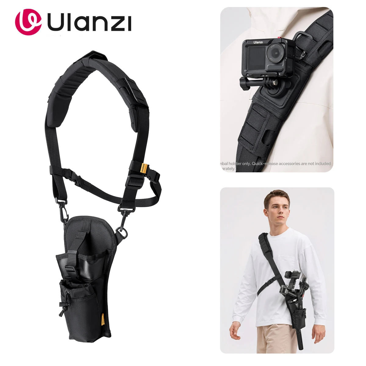 Bolsa de Ombro Portátil Ulanzi CB01 para Estabilizador de Câmera DJI Ronin Gimbal RS3 Mini/RS3/RS4 Mini/RS4Pro com Alça de Pescoço