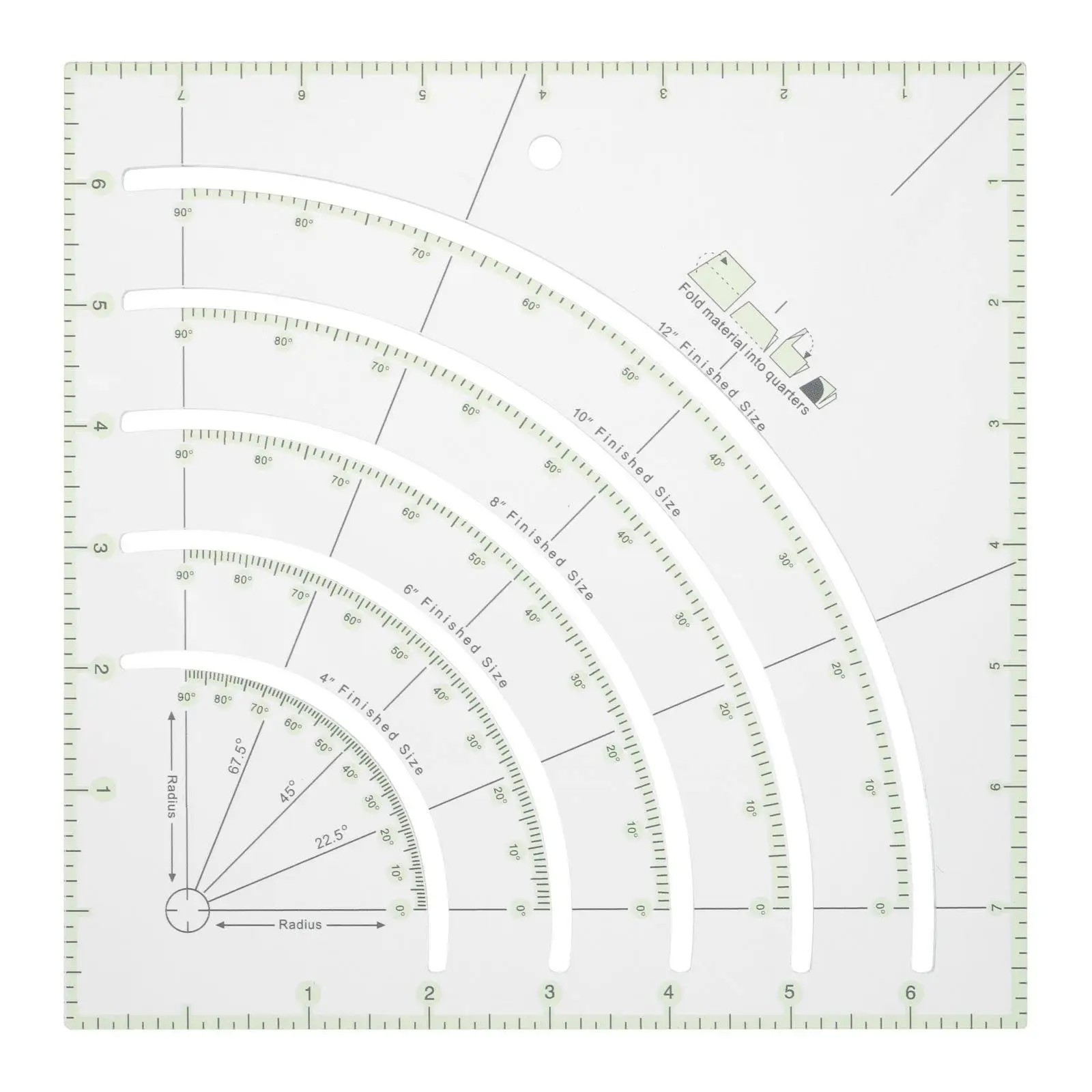 

Transparent Acrylic Quilting Ruler 12x6 Inch Sewing Craft Ruler for Fabric Measurement Patchwork Quilting Painting Stitching