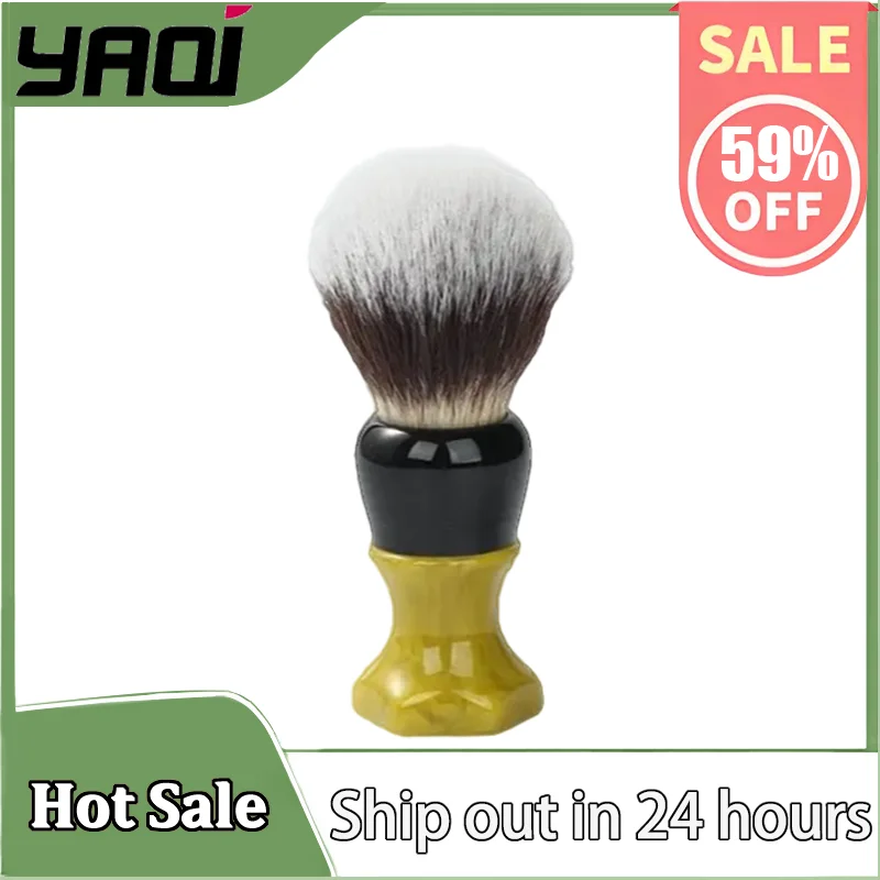 

YAQI Ever-hopeful Cat's Whisker Synthetic Hair Mens Wet Shaving Brush Men’s Grooming Kit for Wet Shaving