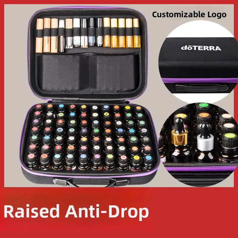 

Large Capaci 70 ids ential Oil Storage Box Portable Handheld Carrng Case for Travel ential Oil Organizer Box