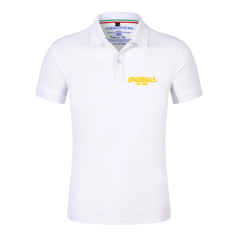 

Spaceballs Printed 2025 Summer New Men's Polo Shirt Summer Lapel Stripes Short Sleeve Casual Breathable Light Luxury T-Shirt