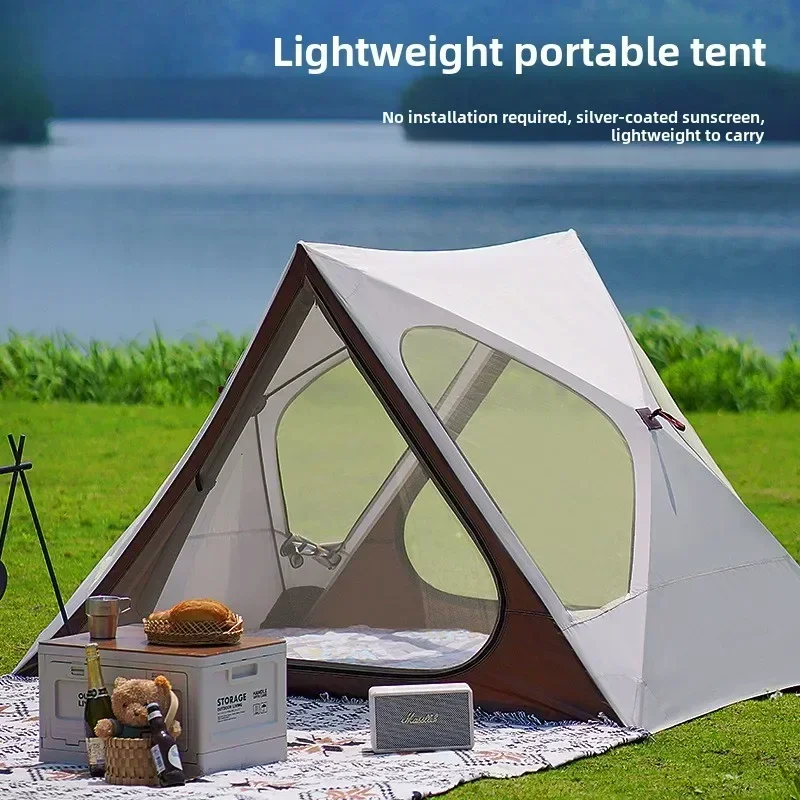 Automatic No-build Lightweight Camping Tent 210D Oxford Cloth Waterproof Grade PU2000 Rainproof Travel Tent Outdoor Tents