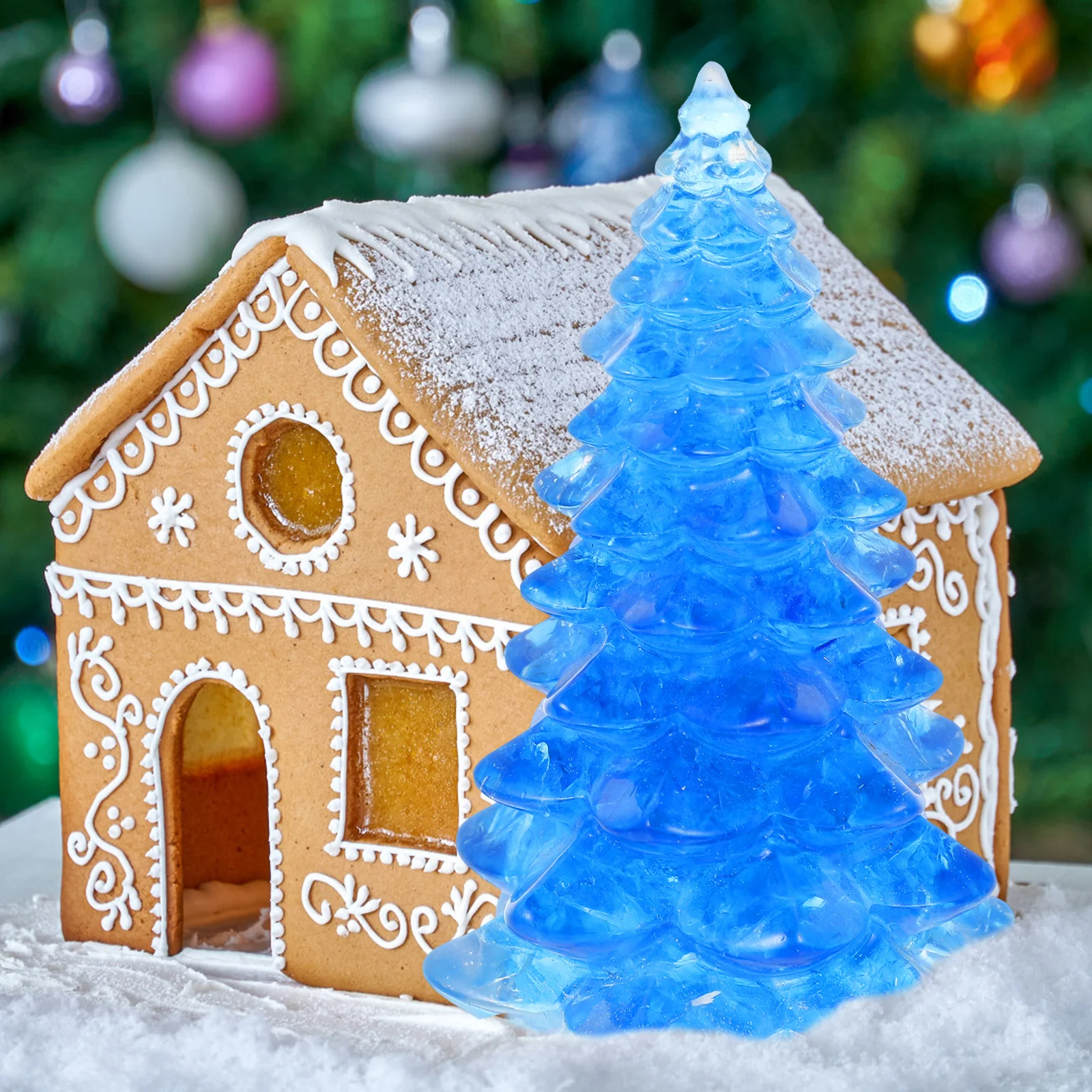 

Christmas Table Centerpiece Small Tabletop Xmas Tree Dashboard Snow Globe Miniature Figurines Office Trees