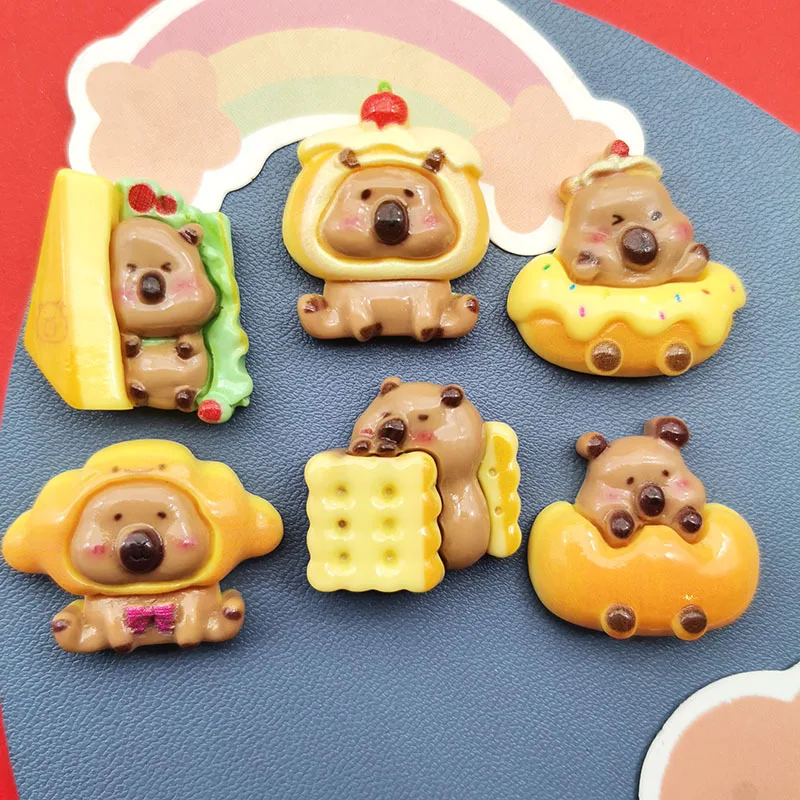 

100pcs Kawaii Flatback Miniature Bear Resin Craft DIY for Phone Case Hairpin Keychain Earrings Scrapbook Dollhouse Accessories