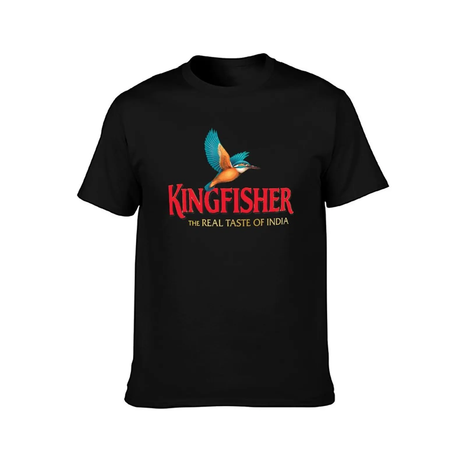 Kingfisher Logo For Fans T-Shirt, Summer Casual Cotton Tee, Oversized Streetwear Tops, Vintage Graphic Print, Unisex Men Women