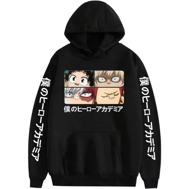 Bluza z kapturem My Hero Academia Anime Jesień Nowa Moda Męska Bluzy z Długim Rękawem Damskie Casual Harajuku Streetwear Pulowery Sudaderas