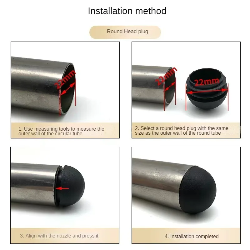 16/8 adet plastik yuvarlak boru tapası tüp uç kapakları kaymaz sandalye bacak ayak tozluk zemin koruyucu ped mobilya aksesuarları