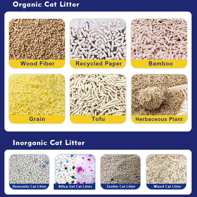 Custom Cat Litter Premium Natural Plant Pea Fiber Food Grade Lighter Weight Plushale Cat Litter