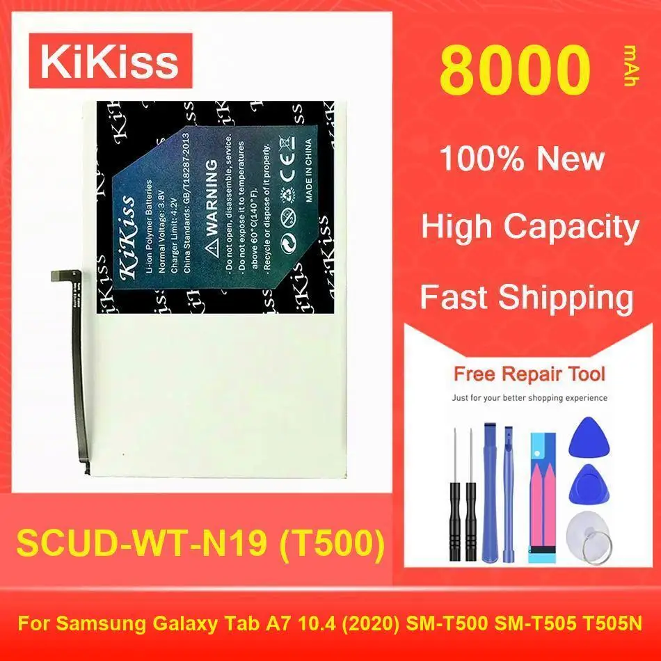 

8000Mah Tablet Battery For Samsung Galaxy Tab A7 10.4 (2020) SM-T500 SM-T505 T505N, High-Capacity Replacement