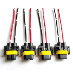 4Pcs H8 H11 Socket Connector Cable H11 Lamp Base Adapter Female Plug For Car Headlight Fog Lights Bulbs High Quailty Copper Wire