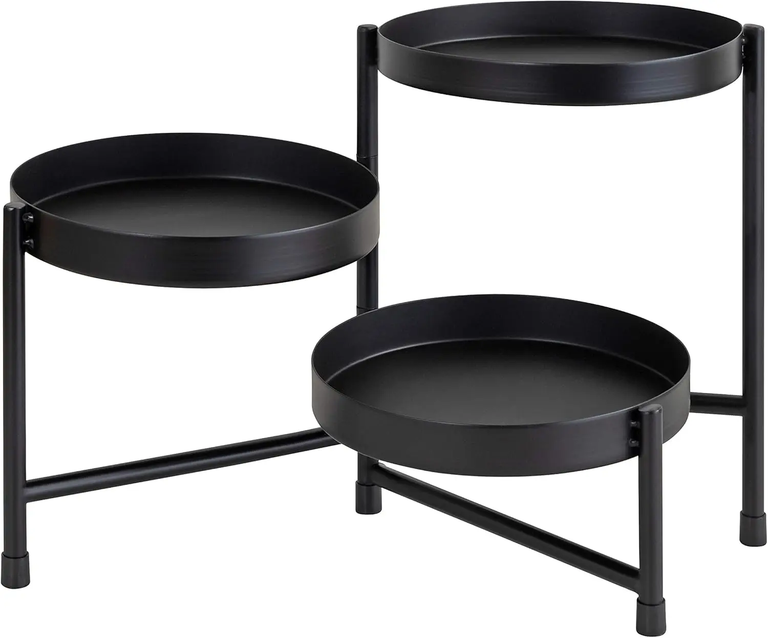 

Металлическая трехуровневая подставка для растений Finn Modern, 7,25 x 7,25 x 10 дюймов, черная, многоярусная подставка для растений для стола, для использования в помещении