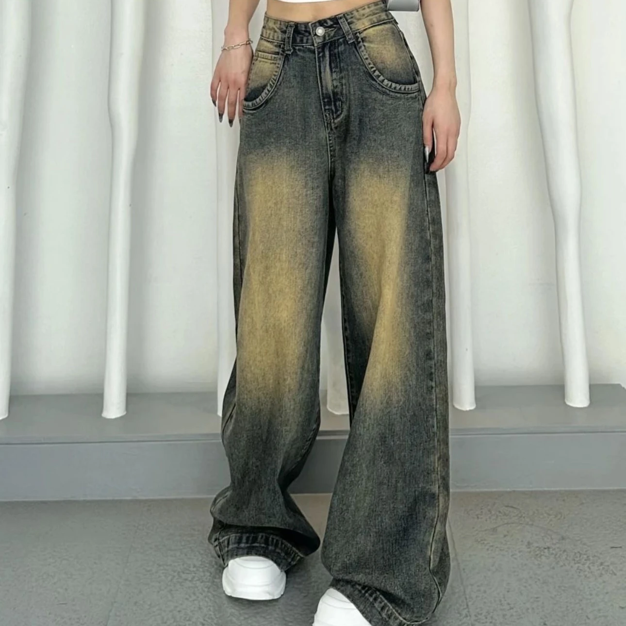 パンツ Gradient Wide Denim Pants Y2K Pants Sfdf1e581e3074746a1f548c50c18b