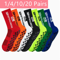 1/4/10/20 Pair of football socks, men's and women's mid length anti slip training socks, thickened professional sports socks