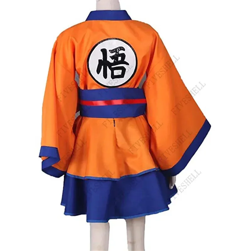 New ★ Halloween Japanese Costume Women Men Child Character Z Son Goku Female Lolita Kimono Dress Anime Cosplay C★ 2025 qi☆