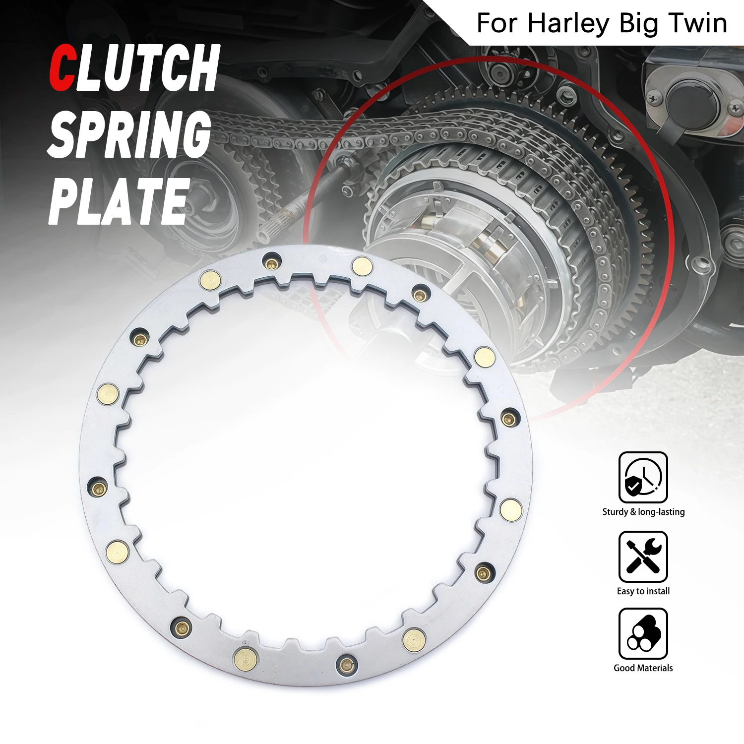 

Motorcycle Accessories Clutch Spring Plate 37977-90 For Harley Forty Eight 2010-2021 Roadster Iron 883/1200 Sportster 883 1200