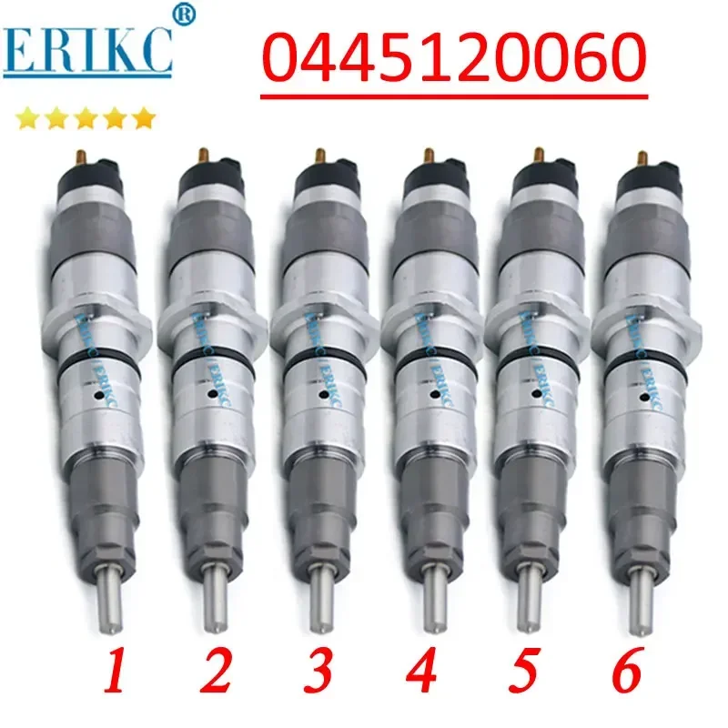 6pcs 0445120060 Diesel Injectors 0 445 120 060 Common Rail Inyector for CUMMINS 3977080 3977081 4983267 5263321 DAF 1703934