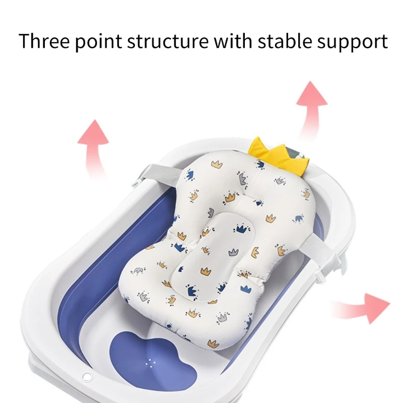 

Adjustable Baby Bath Support Secure & Comfortable Support Quick Drying & Foldable Cushions Floatings Pad for Bathing