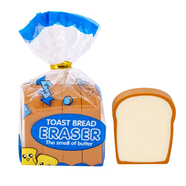 4Pcs/Lot Cute Toast Bread Eraser School Stationery Creative Kids Writing Drawing Rubber Pencil Eraser Funny School Supplies Gift 5 4Pcs/Lot Cute Toast Bread Eraser School Stationery Creative Kids Writing Drawing Rubber Pencil Eraser Funny School Supplies Gift 5