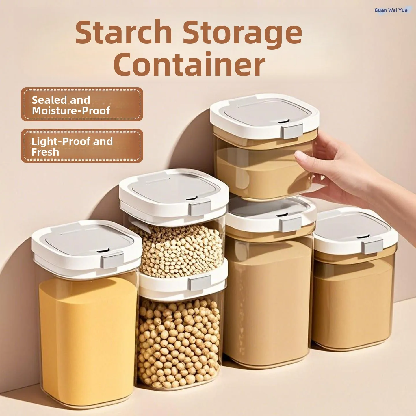 Home Use Starch Storage Box Sealed Food Grade Bucket for Flour And Rice Preservation Multi Grain Container Kitchen Essential