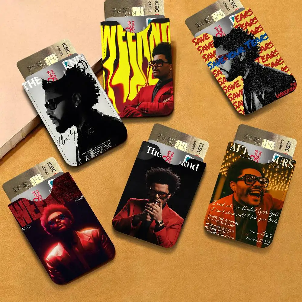 Pop Rap Hip Hop Singer The W-Weeknd PU Leather Cardholder Ultra Slim Credit ID Card Organizer Lightweight Business Card Holder