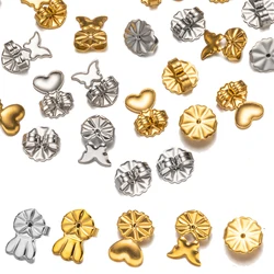 10Pair Stainless Steel Earring Lifter Backs Support Butterfly Stud Plug Jewelry Making Supplies Components Accessories No Fade