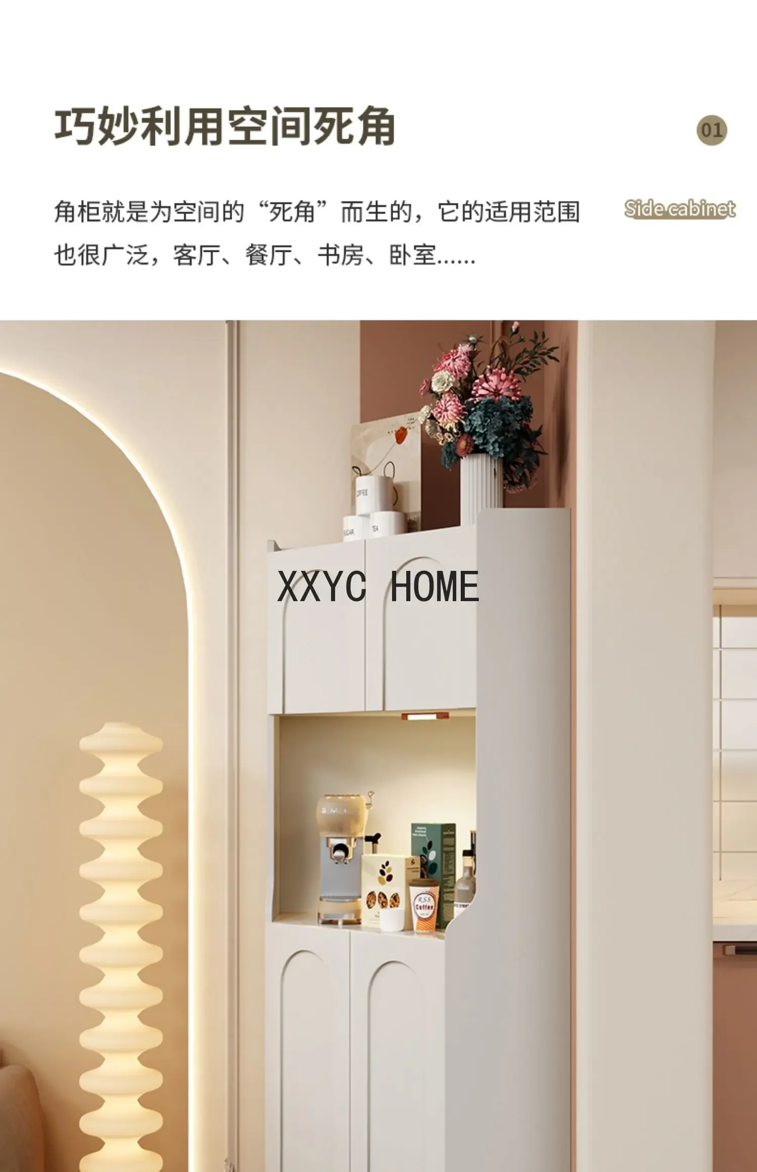 French Corner Cabinet Storage Rack Living Room Sideboard Cabinet Corner Triangle Storage Cabinet Locker