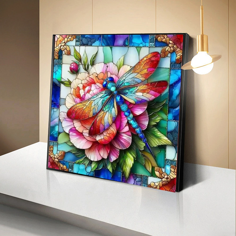 

CHENISTORY Diamond Embroidery Dragonfly Animals Diamond Painting New Arrival Full Square Round Rhinestone Picture Gift