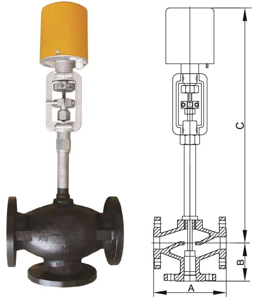 Proportional Electric Control Globe Valve for Heat Oil Transfer & Steam, Replace Baelz