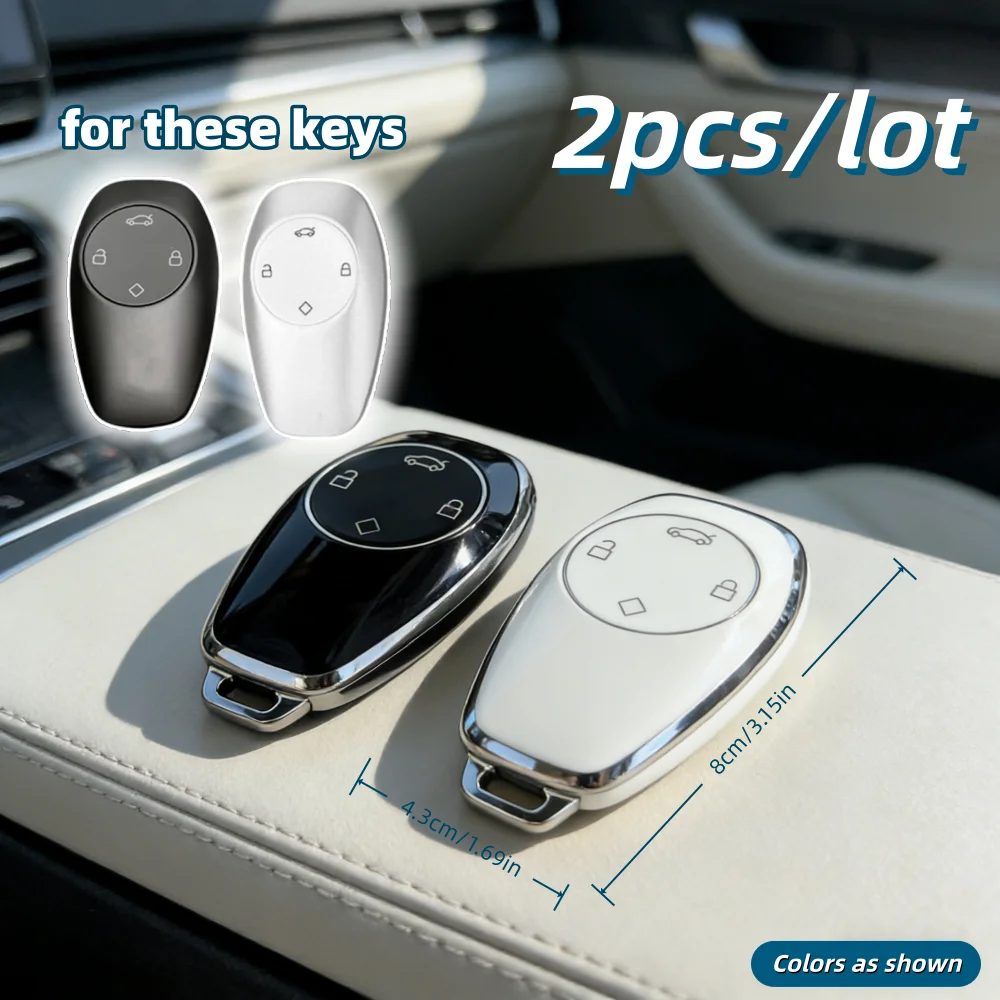 2pcs/lot Car Key Case Covers For LEAPMOTOR Zero Run t03 2022 c11 s01 C01, only fit for the car key shown in the image.