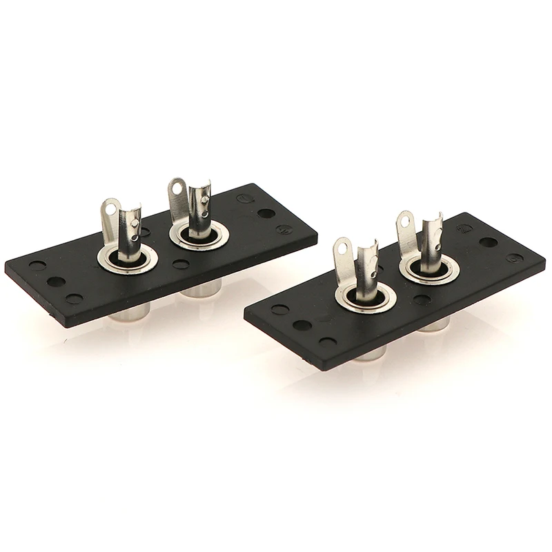 2PCS 2 Way  Copper Core High Temperature Resistant o Socket AV Adapter