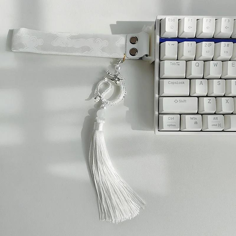 

Wooting 60he Straps Keyboard Ribbon Strap White Fita Para Teclado Anime Costom Magnetic Axis Refit Retro Chinese Style Accessory