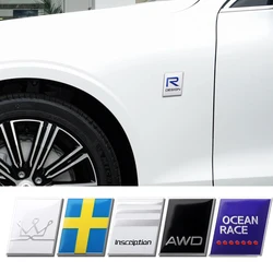Car R DESIGN Rdesign AWD Moose Test Badge Sticker Body Trunk Fender Decoration Accessories for Volvo OCEAN Xc60 Xc90 V60 V50 S90