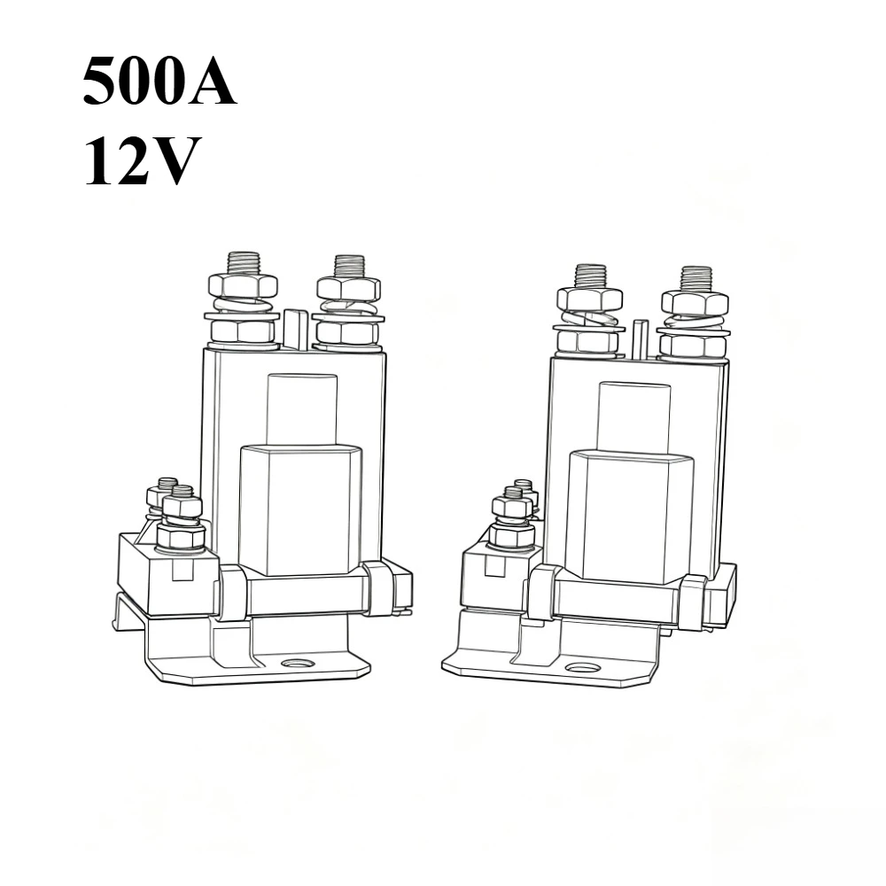 500A 12V 24V Dual Battery Isolator Relay Start On/Off 4 Pin 500A 12VDC 24VDC For Car Power Switch