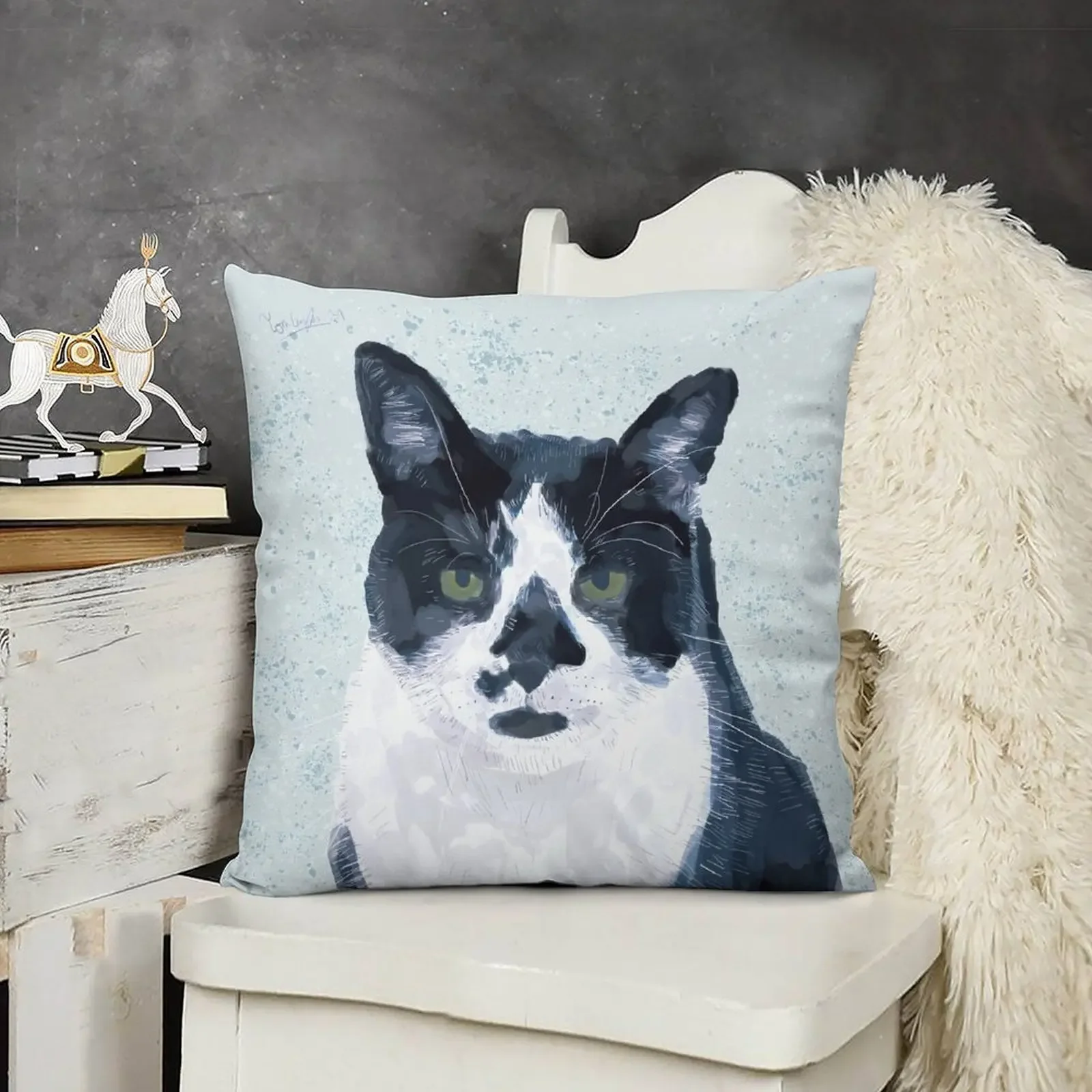 

The Tuxedo Cat Throw Pillow Pillow Cases Decorative Custom Cushion pillow