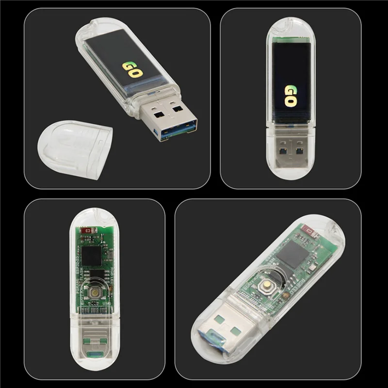 Dongle T-Dongle-S3 ESP32-S3 FULL-2X dengan Layar LCD untuk Nerdminer Bitcoin Nerd Miner BTC Miner USB Dongle