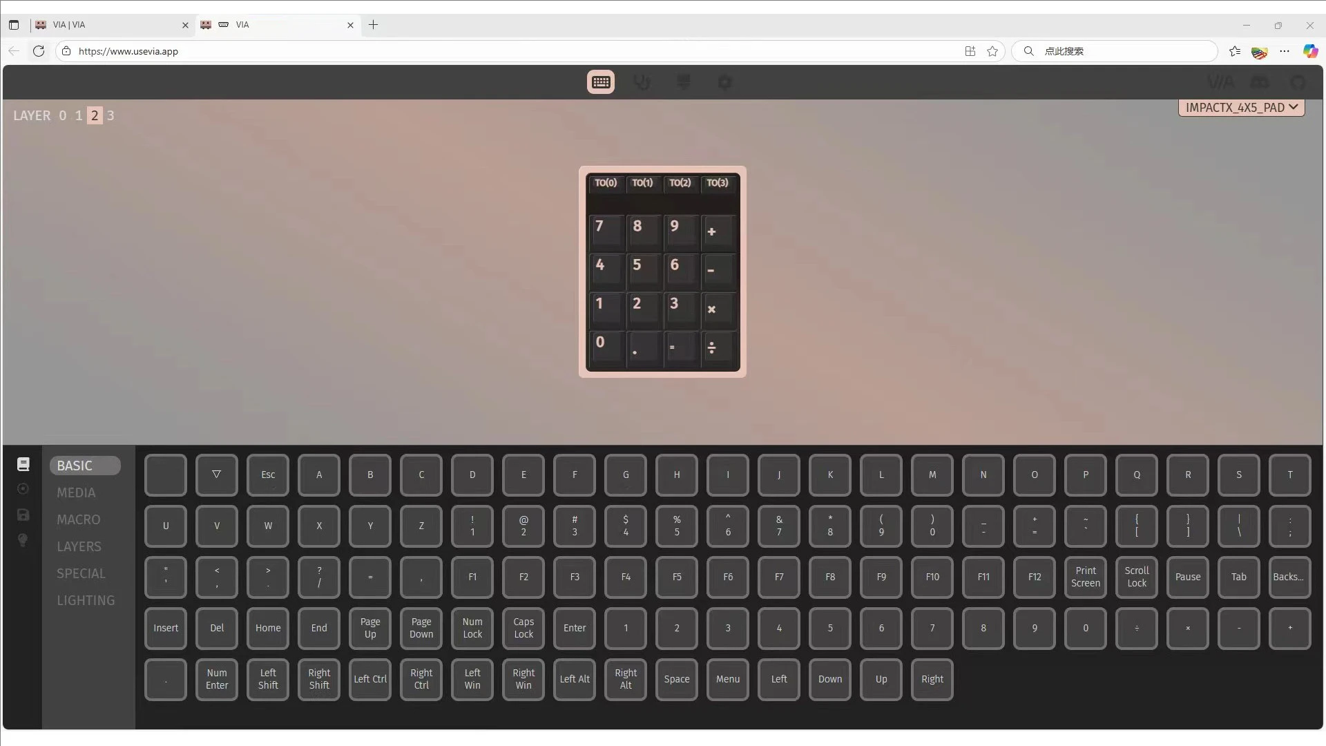 QMK VIA Custom Keyboard 4x4 16-Key Shortcut Keys MIDI Pad Controller Low Profile Mechanical Keyboard