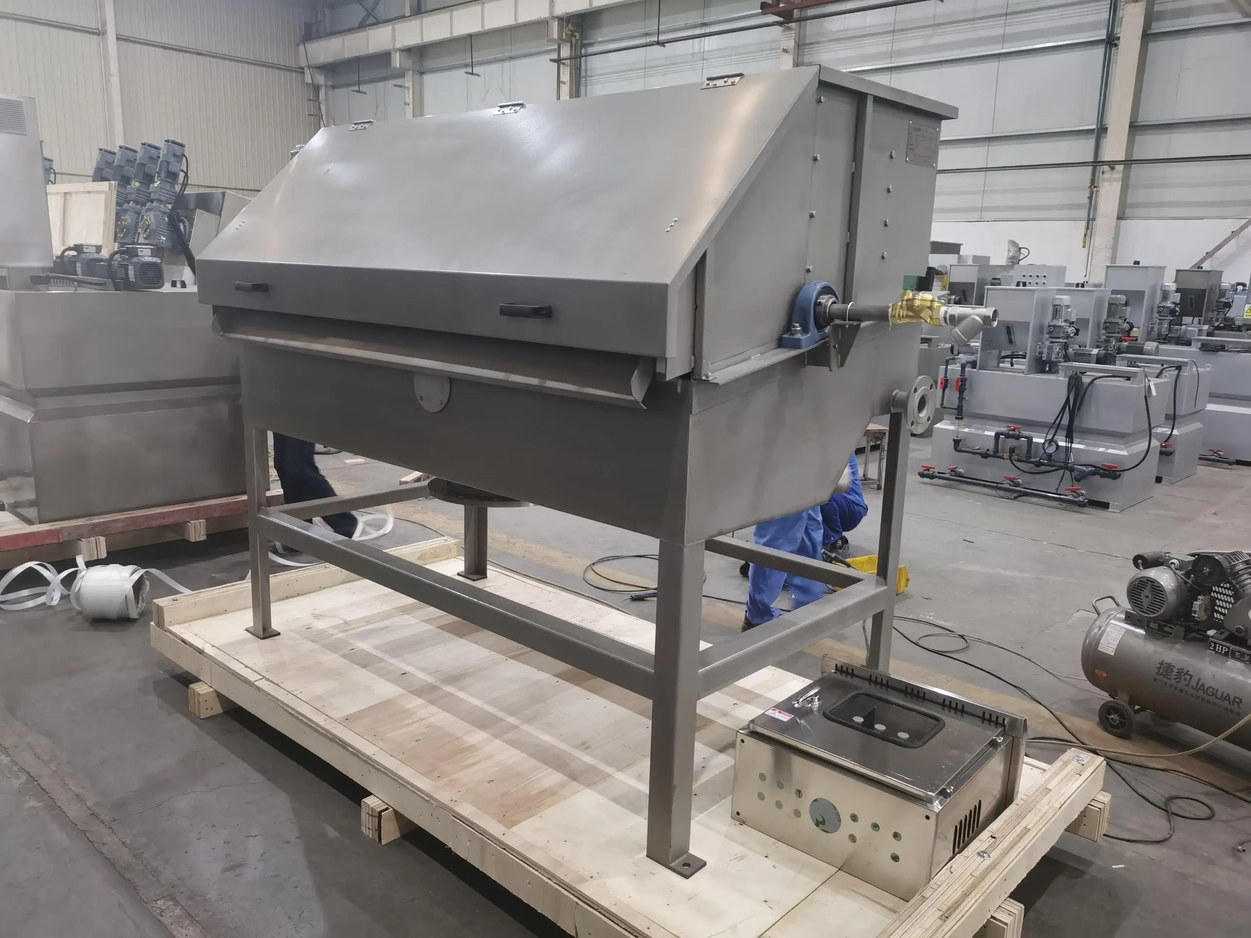 Aquaculture Rotary Drum Filter Mechanical bar Screen Ss304 for Vacuum