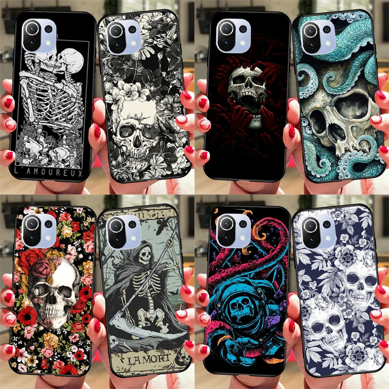 Horror Skull Gothic Funda For POCO F5 X3 X4 X5 Pro F4 GT C40 F3 Case For Xiaomi 11T 12T Pro 12 X 13 Lite Cover