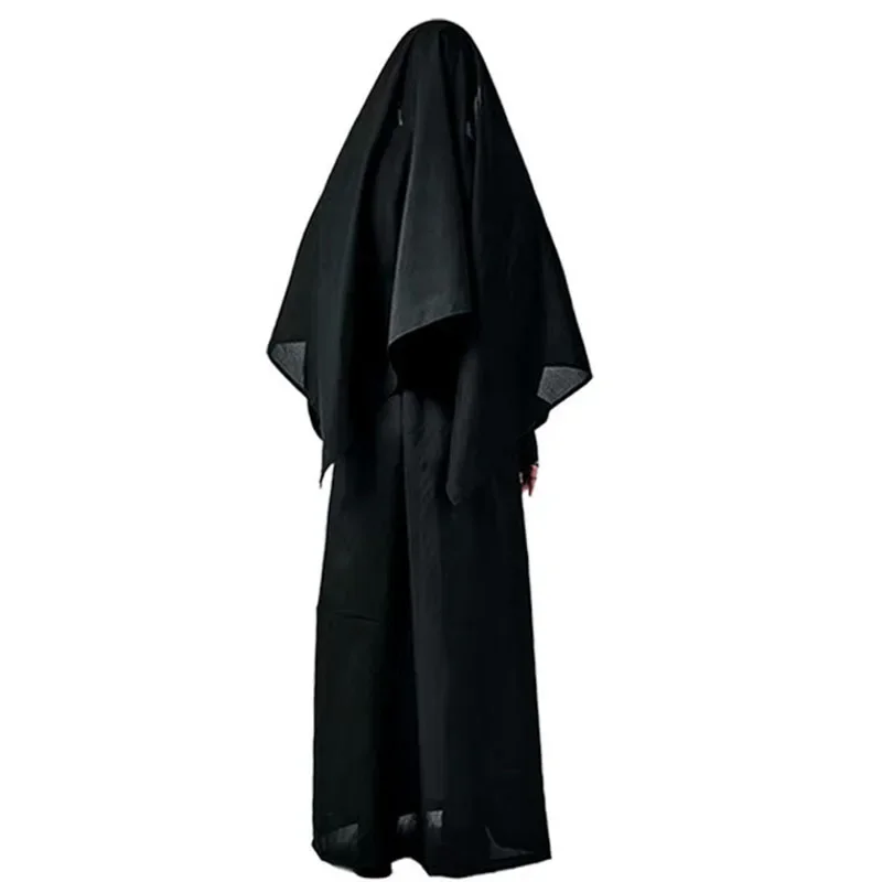 Halloween Nun Cosplay CostumeTraditional Adult Valak Black Religious Robe Suit Halloween Party Demon Nun Performance Clothes view 4
