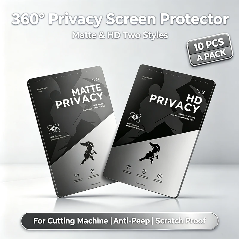 10pcs 360 Degree Anti‑Peep Privacy Screen Protector HD Anti‑Spy Matte Anti‑Spy Film Universal Curved Hydrogel Sheet For Cutter
